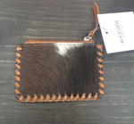 Load image into Gallery viewer, Tooled Cowhide Coin Pouch
