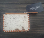 Load image into Gallery viewer, Tooled Cowhide Coin Pouch
