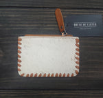 Load image into Gallery viewer, Tooled Cowhide Coin Pouch
