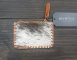 Load image into Gallery viewer, Tooled Cowhide Coin Pouch
