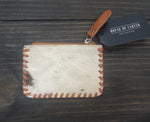 Load image into Gallery viewer, Tooled Cowhide Coin Pouch
