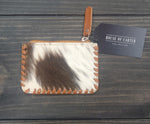 Load image into Gallery viewer, Tooled Cowhide Coin Pouch
