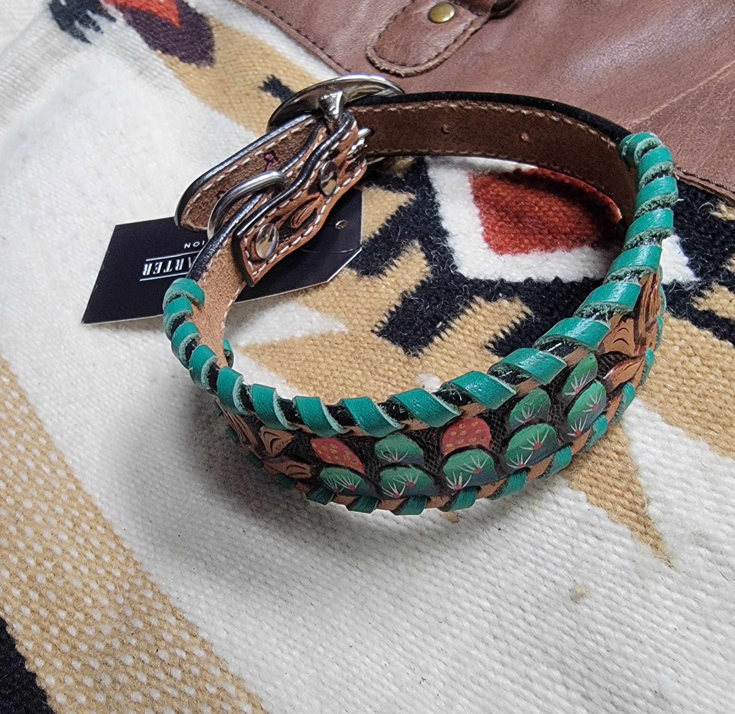 THE PAINTED CACTUS DOG COLLAR