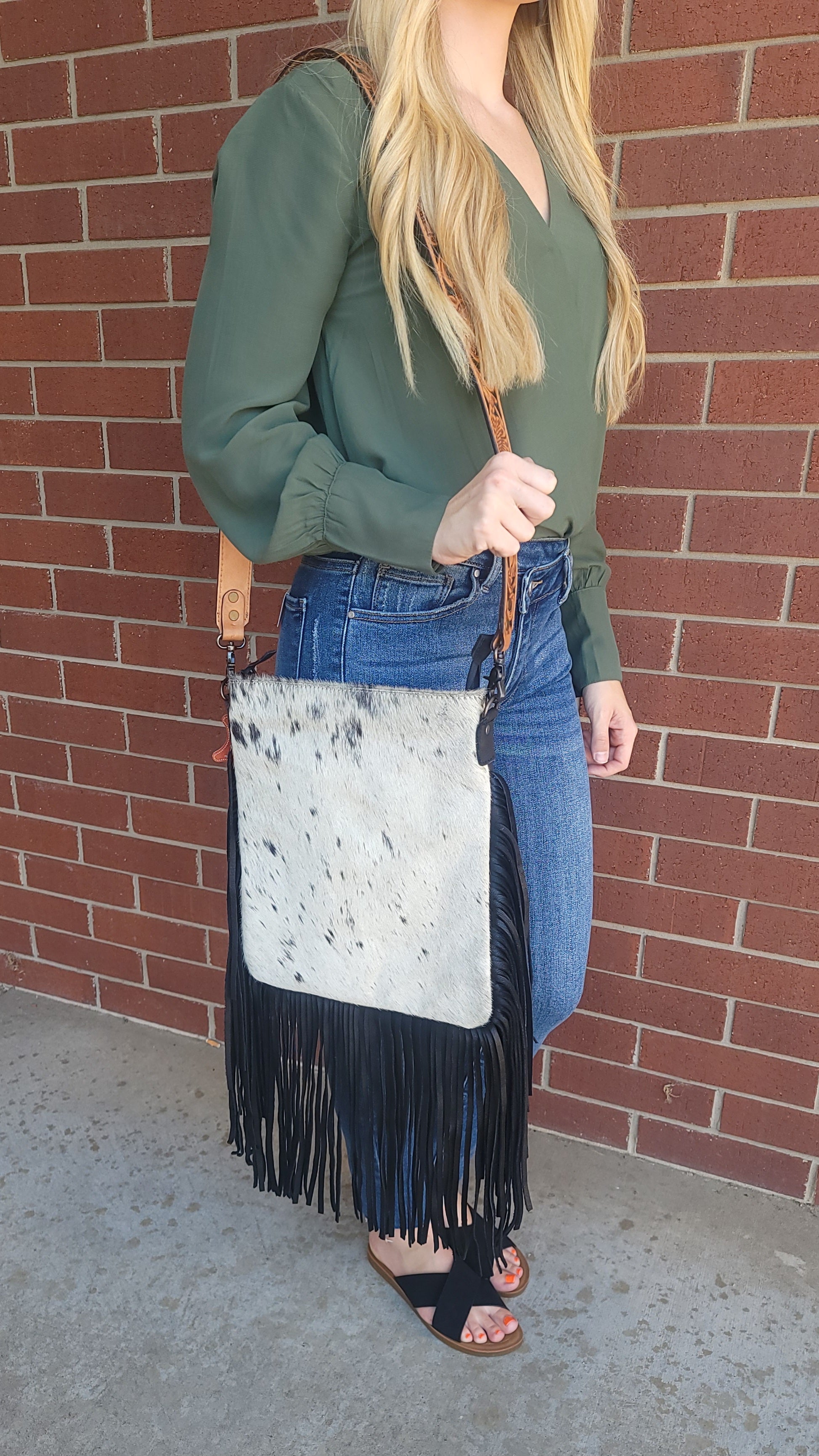 Horns & Halo Fringe Crossbody