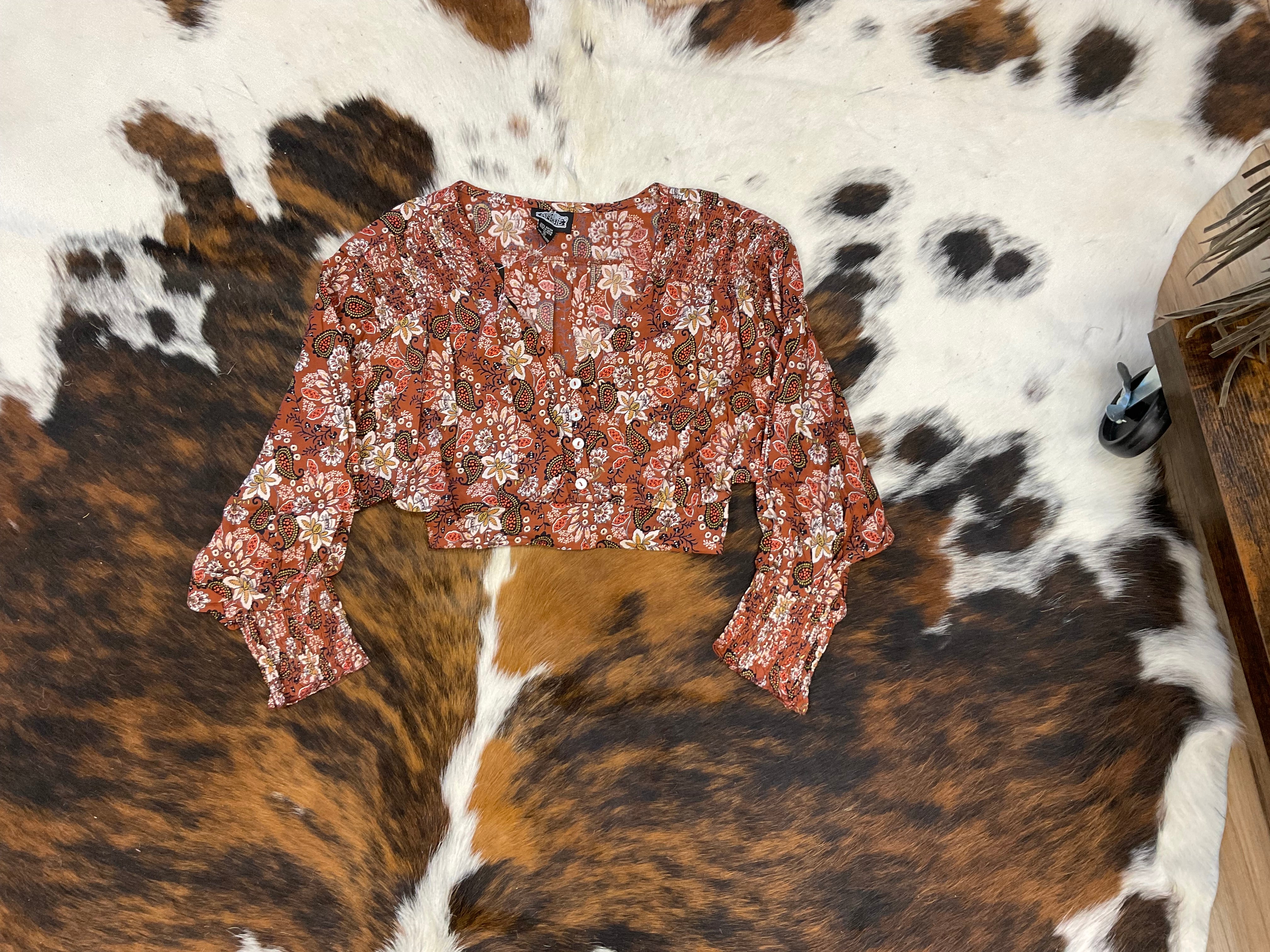 Rustic Paisley Crop Top