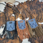 Load image into Gallery viewer, Wrangler Pocket Crossbody with Fringe Purse
