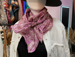 Load image into Gallery viewer, 34&quot; Silk Calico Pink Paisley Wild Rag
