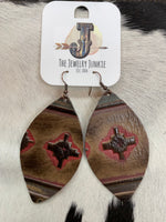 Load image into Gallery viewer, Embossed Leather Earrings
