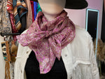 Load image into Gallery viewer, 34&quot; Silk Calico Pink Paisley Wild Rag
