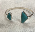 Load image into Gallery viewer, Kingman Turquoise Cuff Flying B Collection
