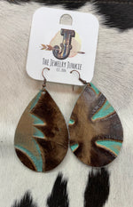 Load image into Gallery viewer, Embossed Leather Earrings
