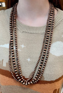 Copper Cowboy Pearl Layered Necklace