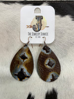 Load image into Gallery viewer, Embossed Leather Earrings
