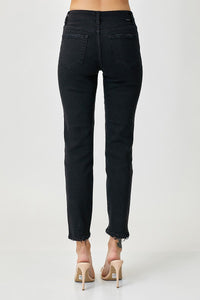 Mindy Midrise Button Down Slim Tapered Jeans Plus