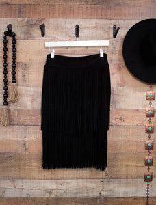 Black fringe clearance skirt vs brim