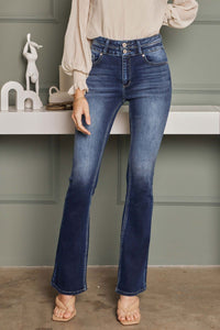 Ashley High Rise Wide Waistband Skinny Bootcut Jeans