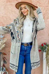 Chyenne Aztec Hoodie Cardigan