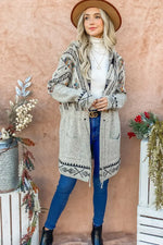 Load image into Gallery viewer, Chyenne Aztec Hoodie Cardigan
